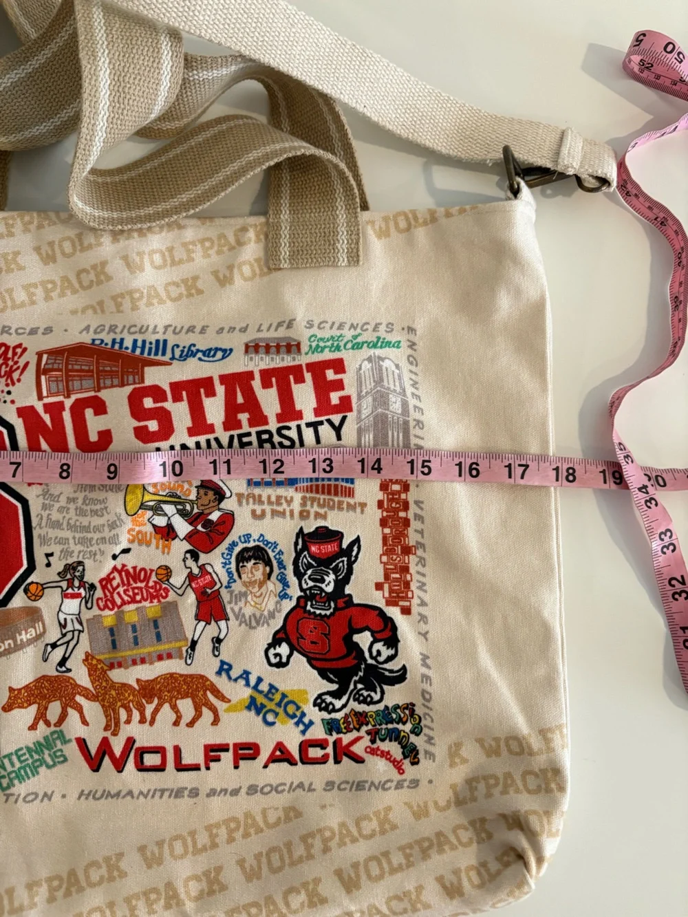 CatStudio || North Carolina State University NC State Collegiate Tote Bag Canvas